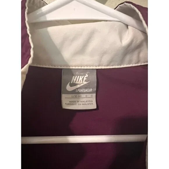 Girl's Nike Purple Full Zip Track Jacket Size L [EXCELLENT] - Picture 3 of 5